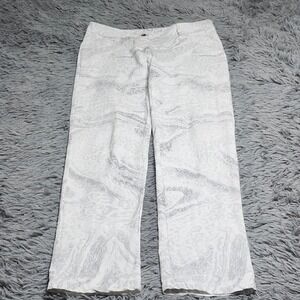 Gigi‎ Moda Pants Jeans Womens XL Made In Italy White Patterned Trousers Stretch